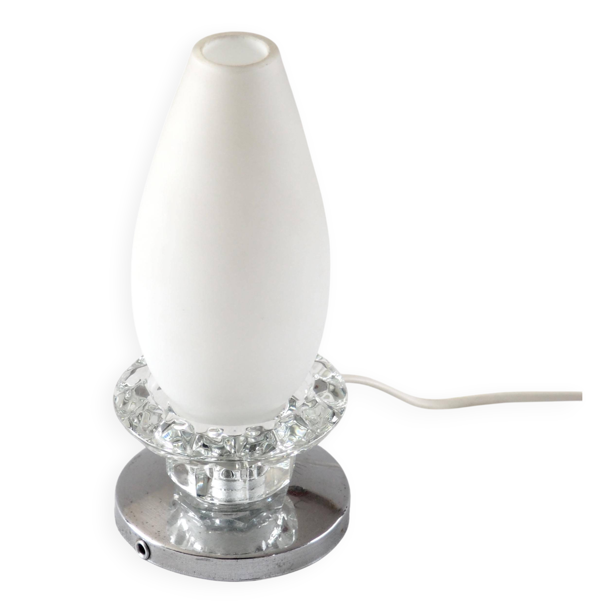 Antique satin flute lamp