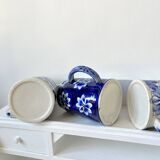 Blue flowered mugs or large tankards