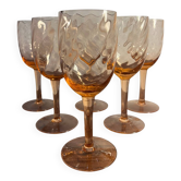 verres à pied couleur rosaline – Style ondulé, très élégants