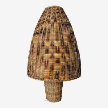 Wicker mushroom lamp