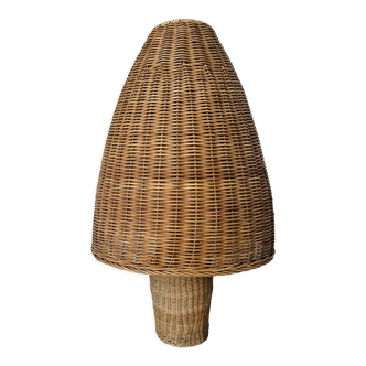 Wicker mushroom lamp