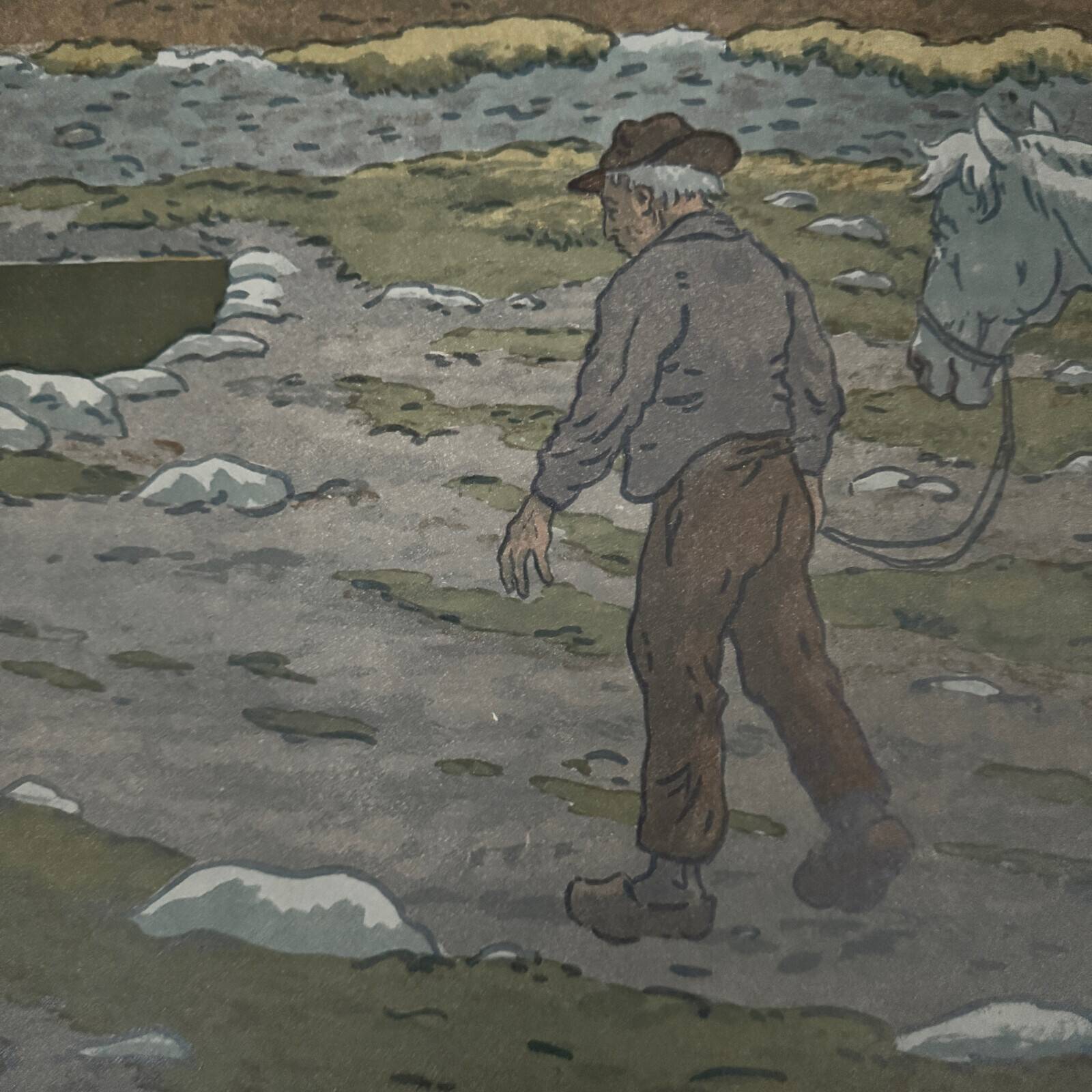 Lithograph by Henri Rivière The Aspects of Nature - The Twilight