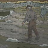 Lithograph by Henri Rivière The Aspects of Nature - The Twilight