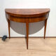 Biedermeier demi-lune fold-out table, cherry veneer, south germany, circa 1820