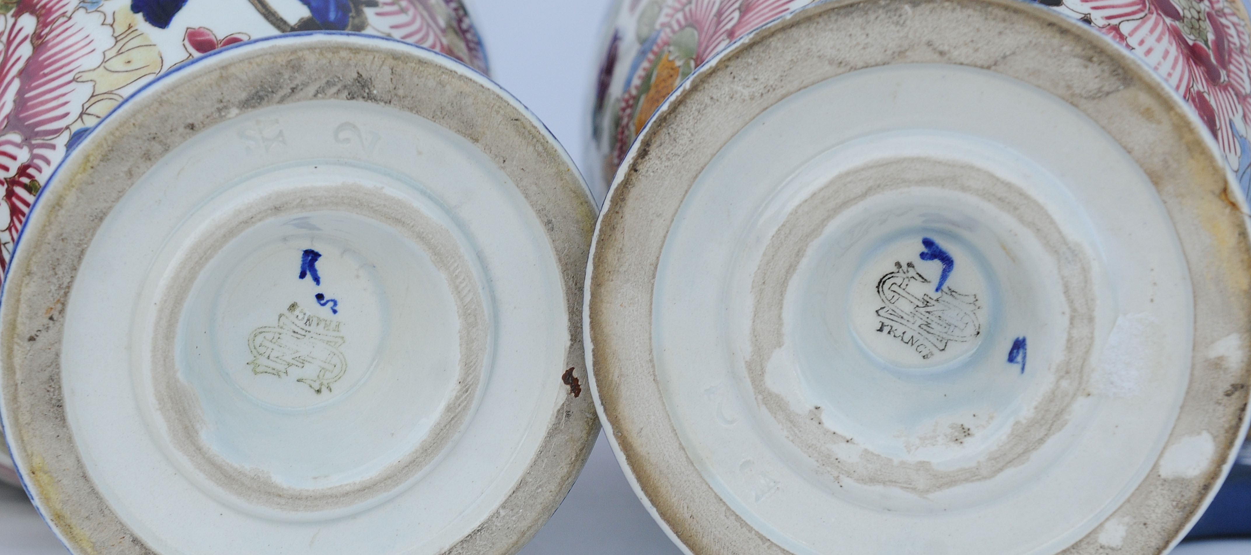 Pair of Gien's faience vases
