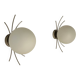 Pair of vintage wall lights, chrome and opaline, France, 1970