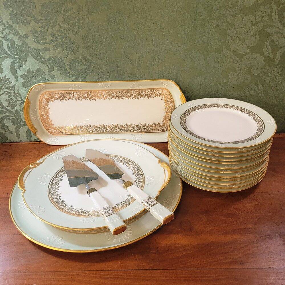 Limoges porcelain dessert service