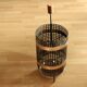 Space Age handmade umbrella stand, made of metal, iron and copper, vintage from the 60s