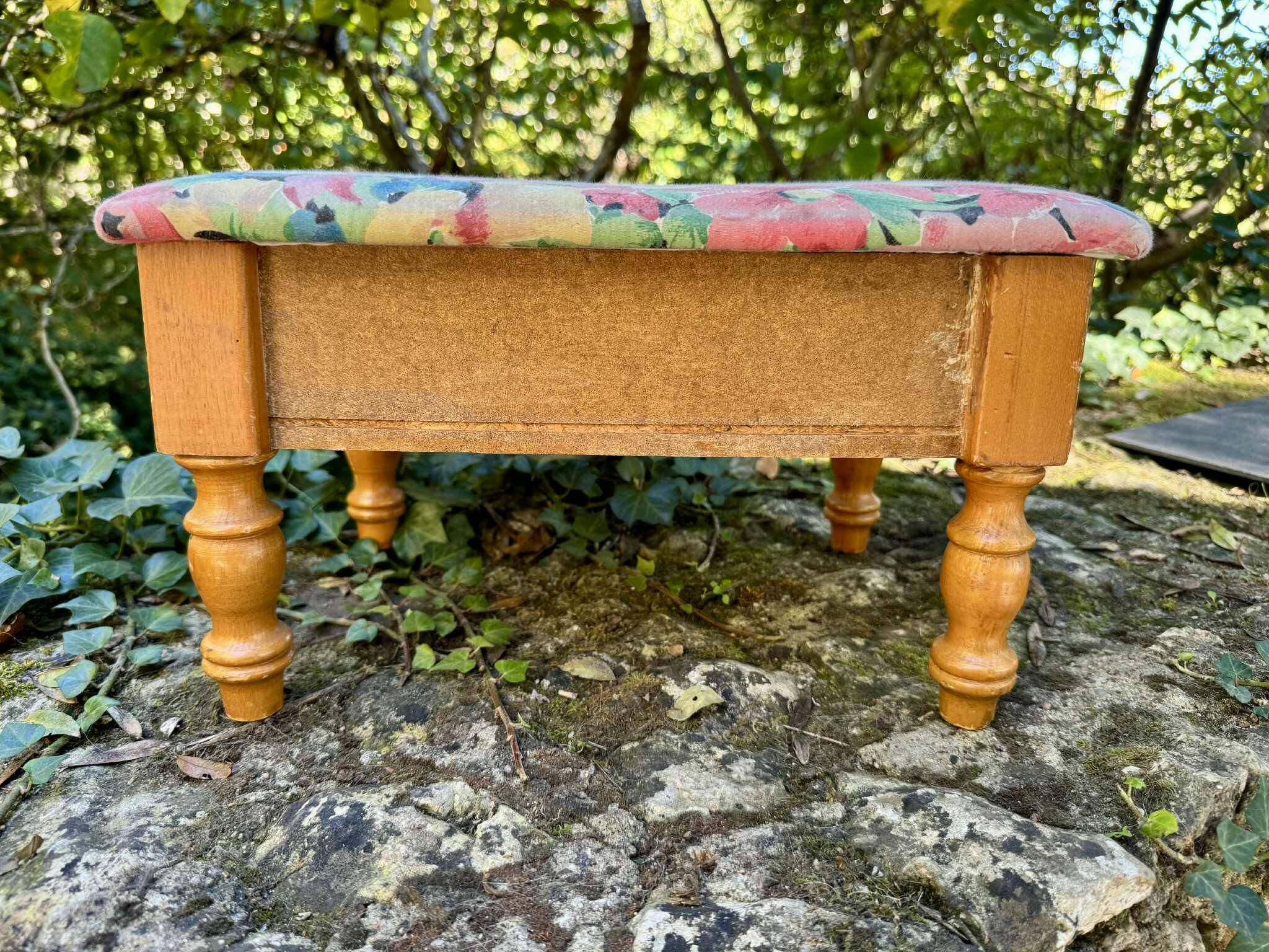 Vintage storage box footrest