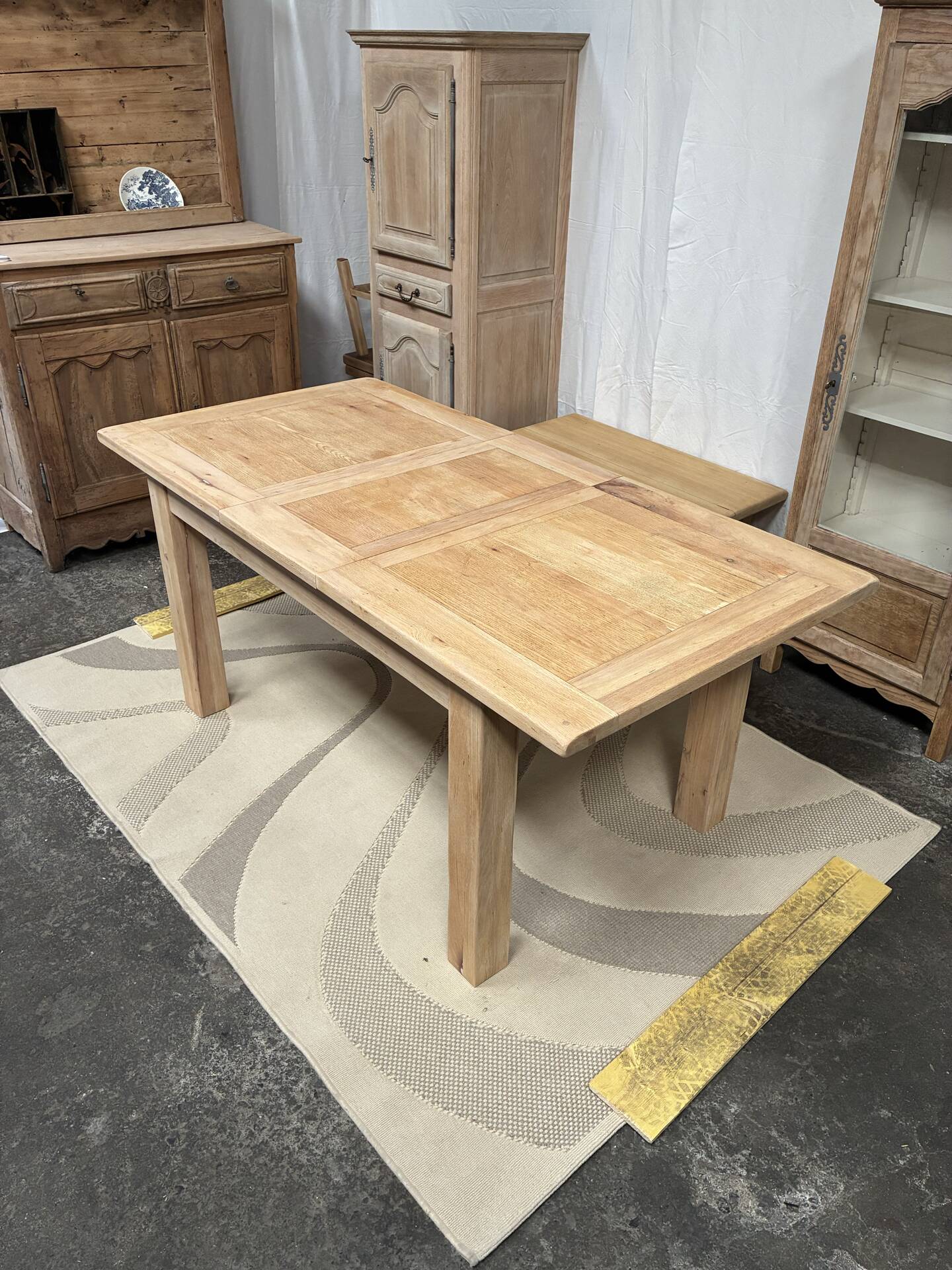 Solid oak farmhouse table