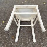 Scandinavian bistro chair made of wood, repainted white