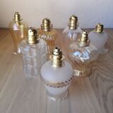 Set of 7 vintage glass globe pendants