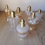 Lot de 7 suspensions globes vintage en verre