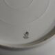 Vintage round green Limoges porcelain serving platter with gold trim