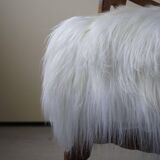 Henning Kjærnulf, armchair reupholstered in long-haired Icelandic sheepskin, 1950