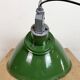 Large Industrial Green Enamel Factory Pendant Lamp from Benjamin, 1960s