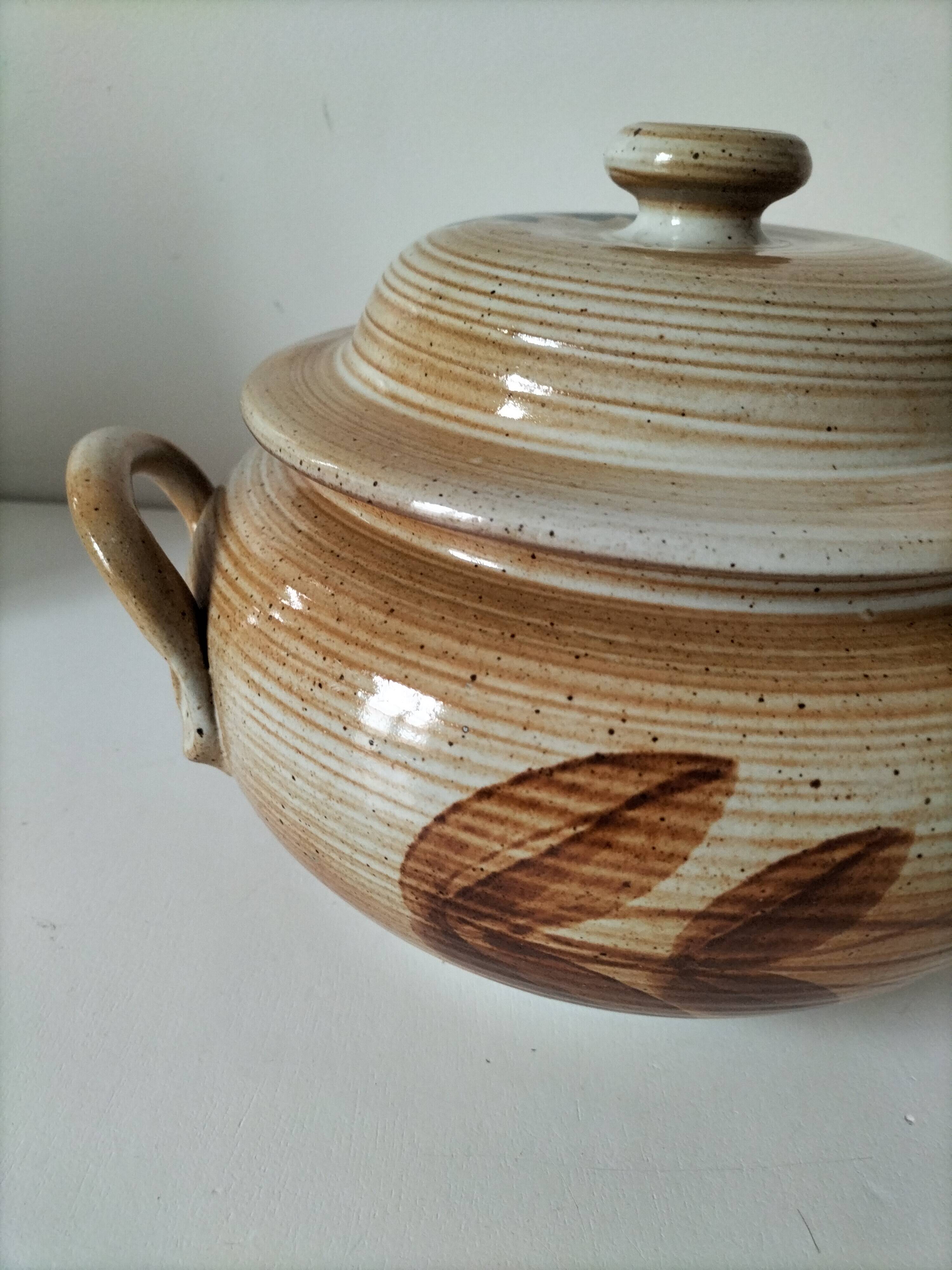 Vintage stoneware soup tureen from Marais.
