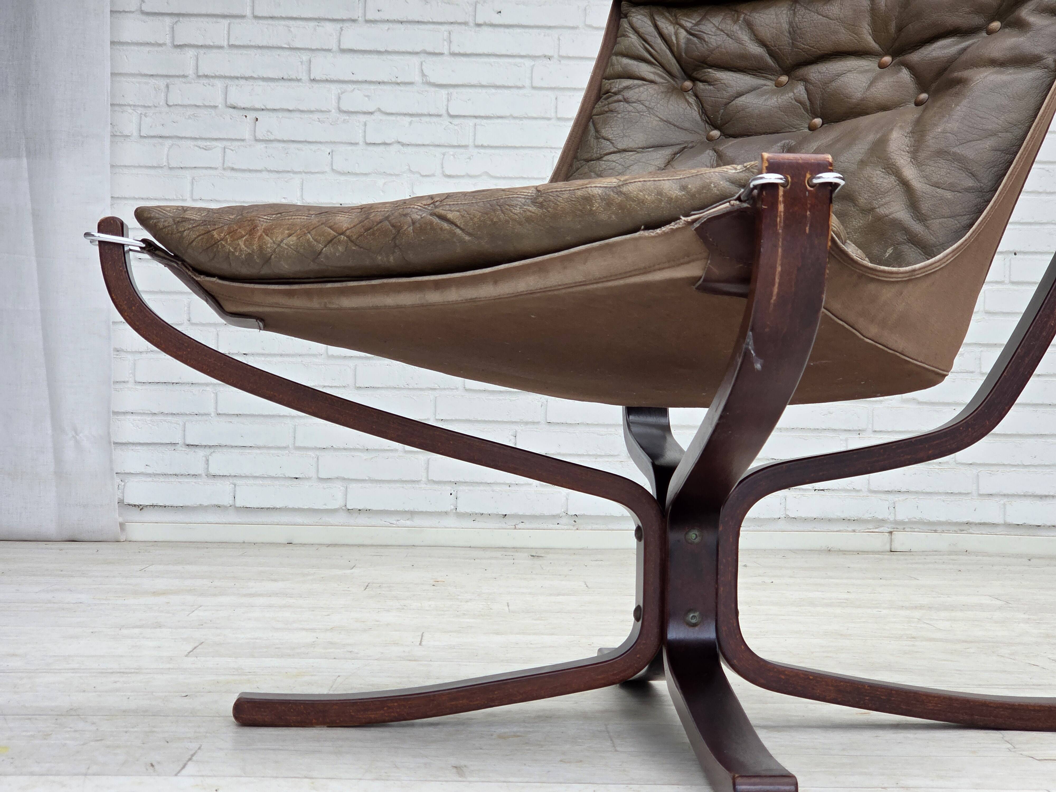 1970s, Norwegian design by Sigurd Ressel, armchair model "Falcon".