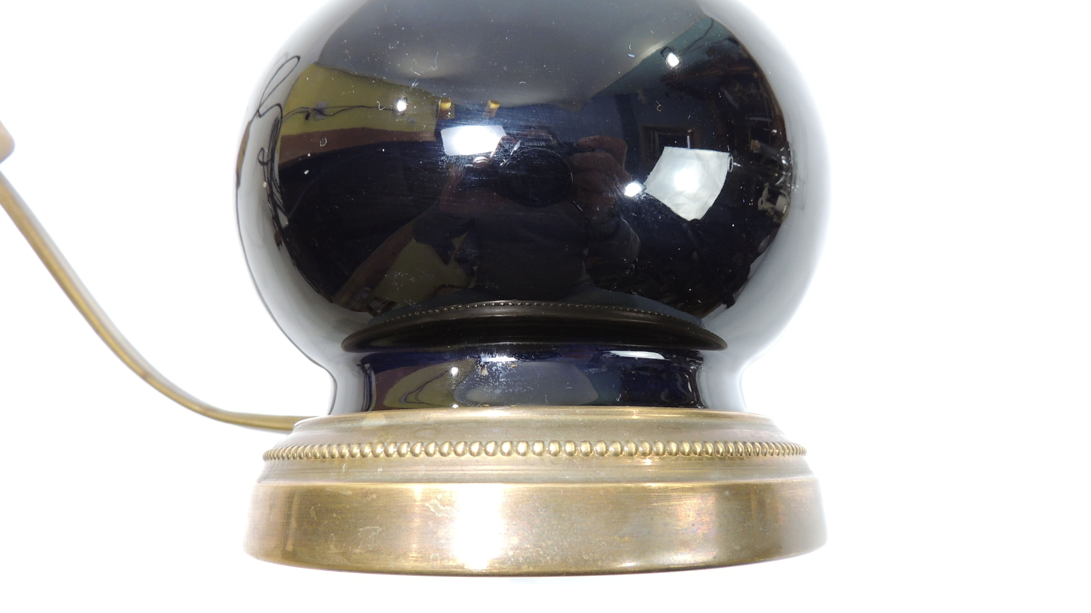 Old Blue/vintage opaline petrol lamp