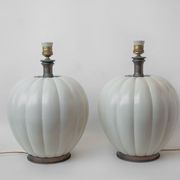 Pair of ceramic lamp feets