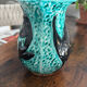 Vase vintage Vallauris en céramique turquoise