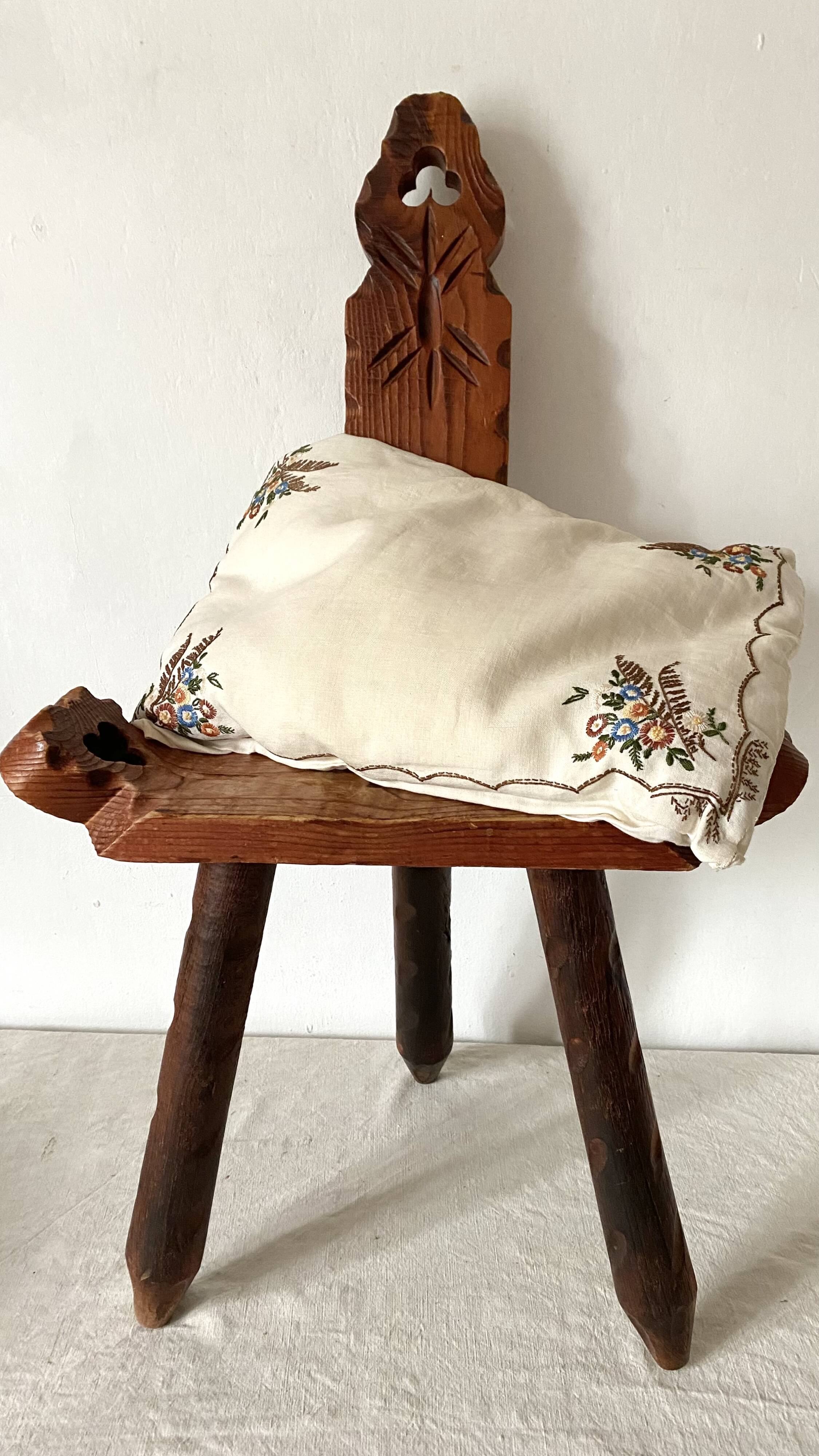 Vintage Spanish Tripod Chair