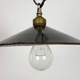 Industrial Black Enamel Light, 1930s