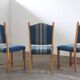 Set of 5 Vintage Danish Oak Dining Chairs Mid-Century Modern, Kjærnulf Style
