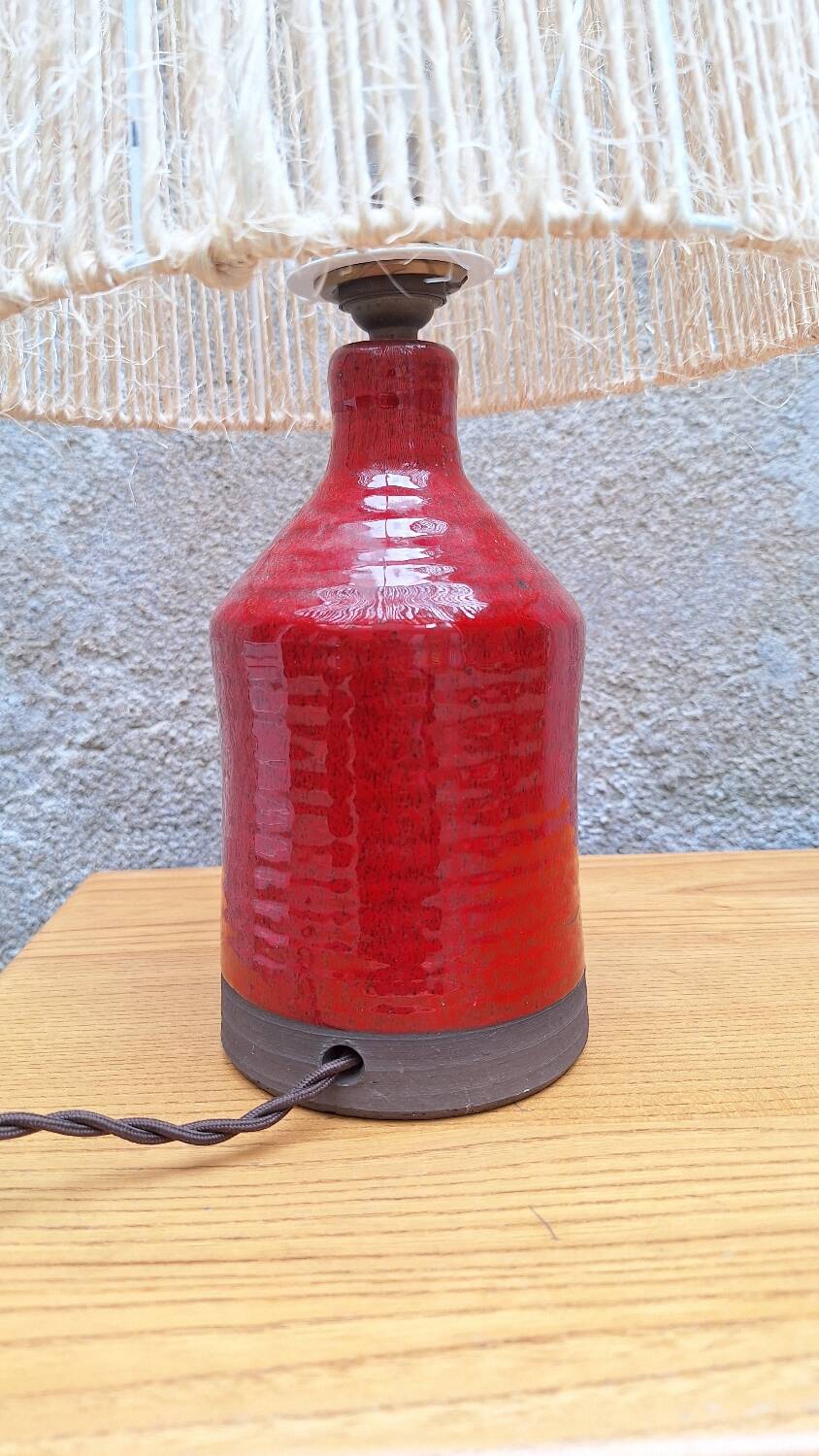 Belka Danish ceramic lamp with rope shade