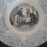 Set of four talking plates from Gien