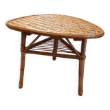 Table d'appoint triangulaire  en rotin