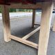 Table de ferme extensible à volets rénovée en bois massif 140-200cm