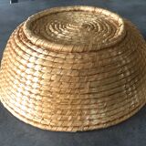 Vintage woven straw basket 29 cm