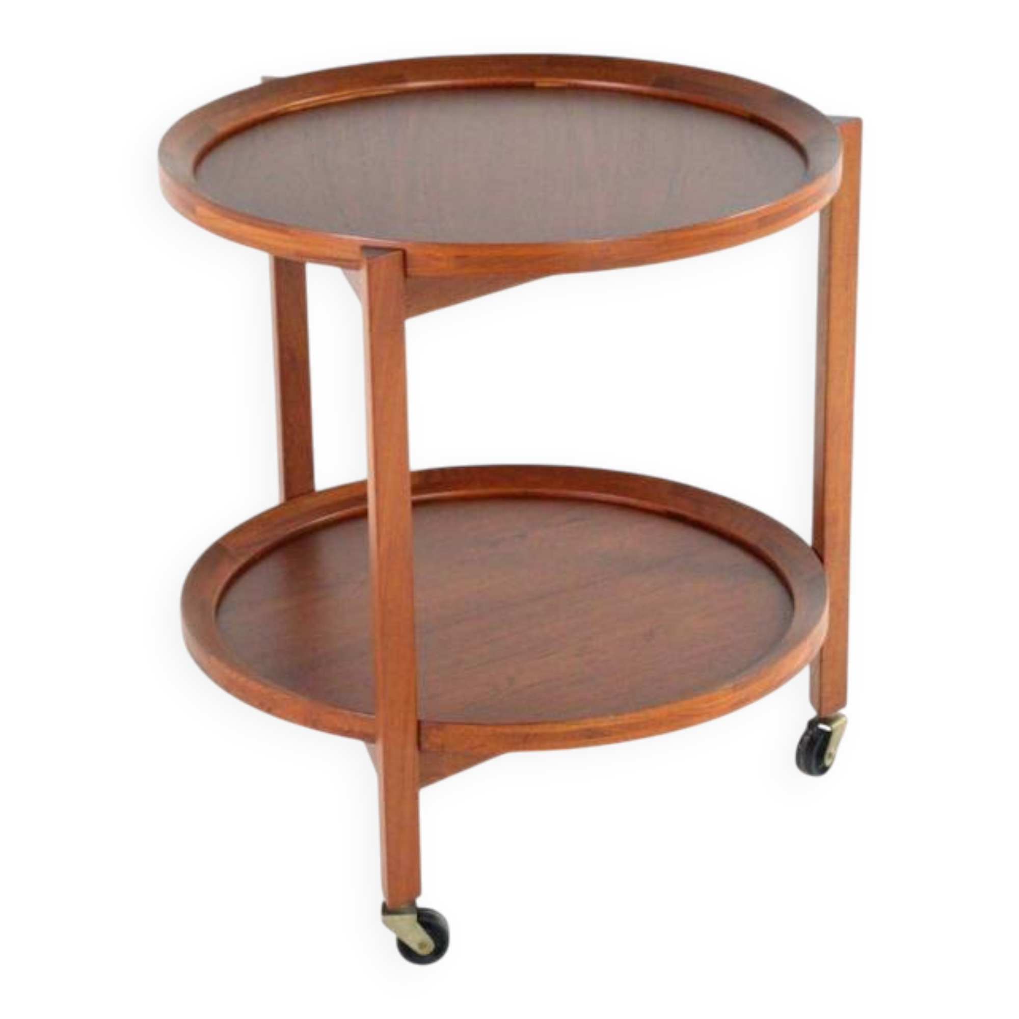 Sika Mobler trolley with removable trays  danish mid century modern design