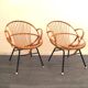 Rohe Noordwolde rattan vintage sixties design armchair