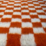 Orangka checkered rug 170x125cm