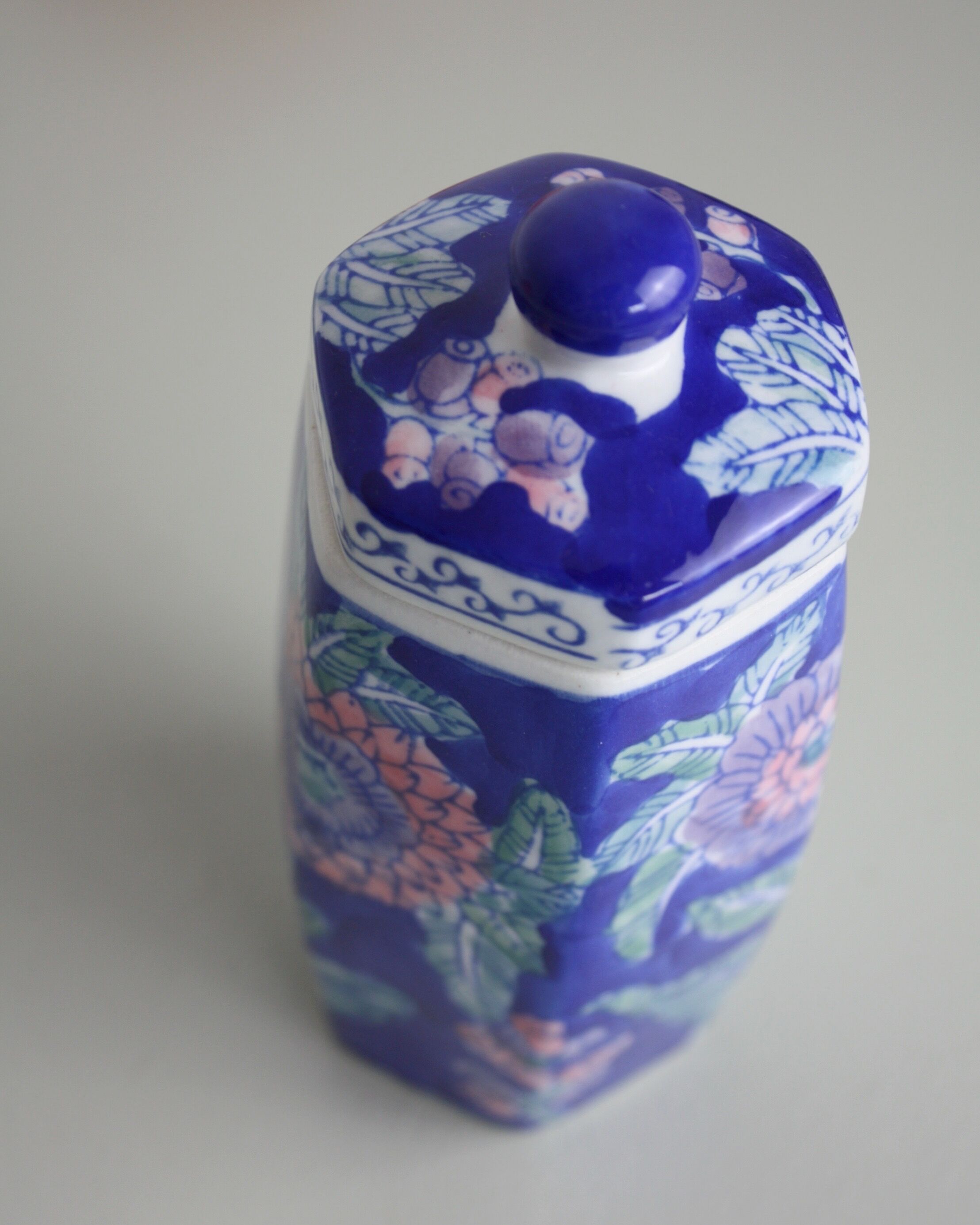 Blue ceramic flower pot