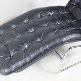 1970s Swedish Leather Chaise by Sam Larsson for DUX