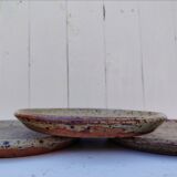 Three stoneware plates, Tiffoche, La Borne Guérande