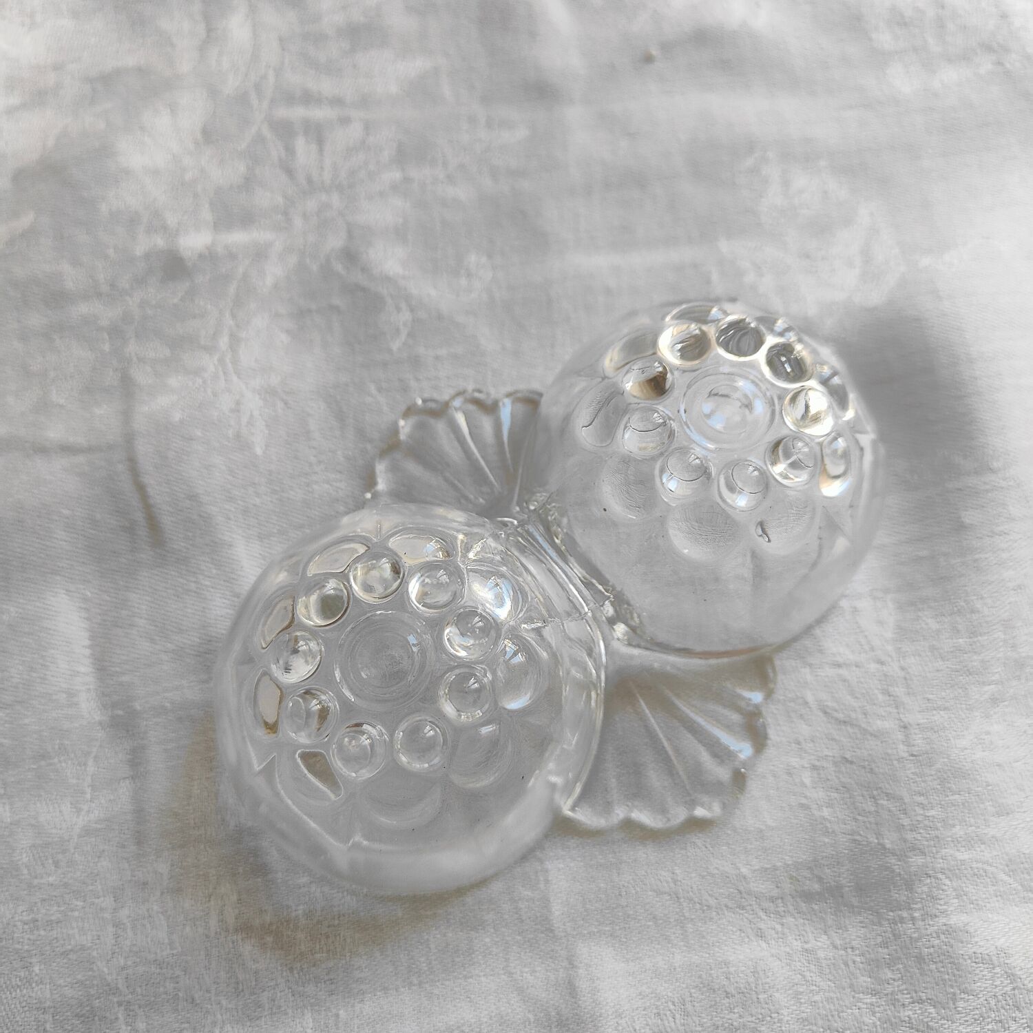 Vintage Glass Salt and Pepper Shakers