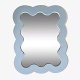 Wavy wood cloud mirror