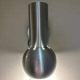 brushed metal wall light 1970