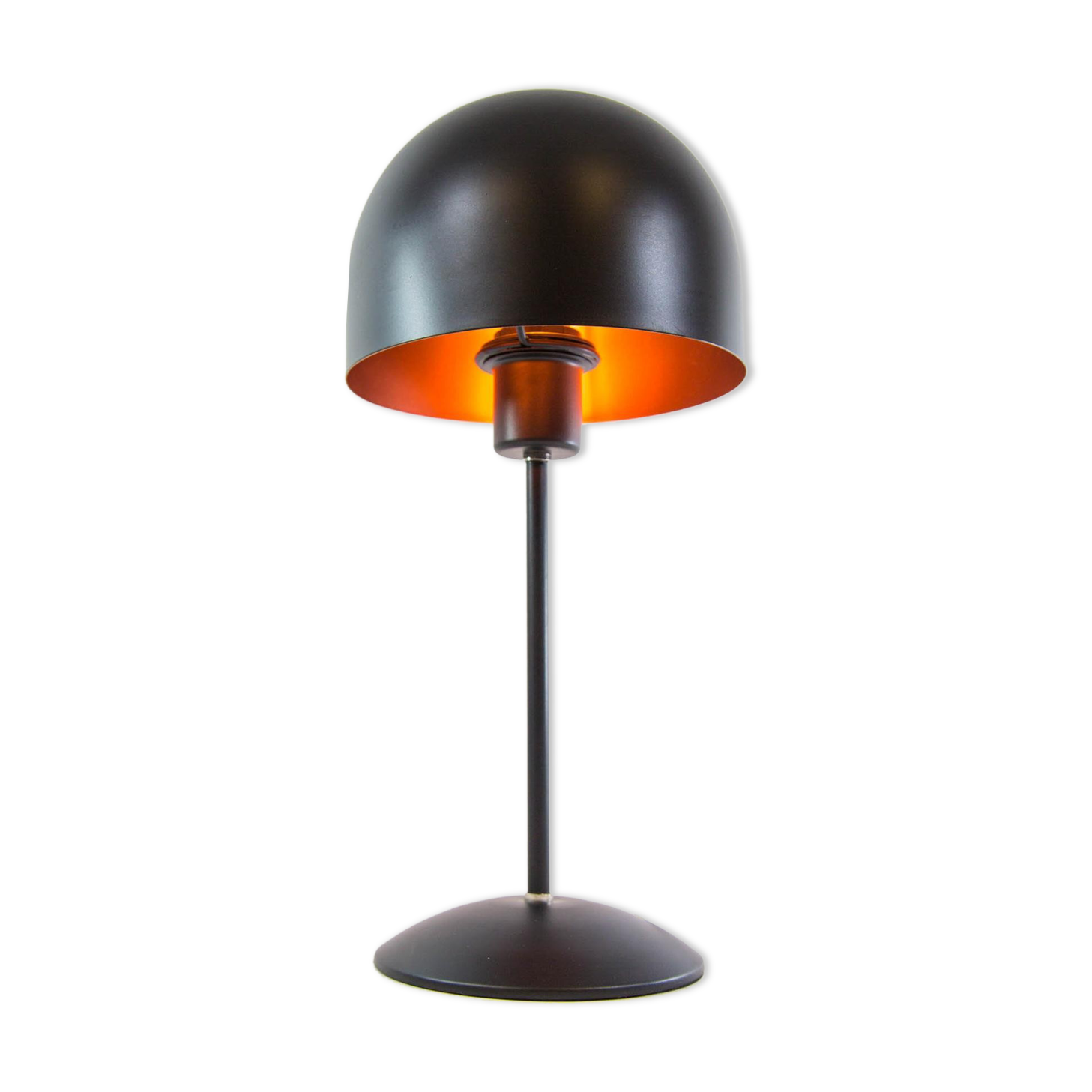 Vintage Dutch designer black mushroom lamp from the 80s