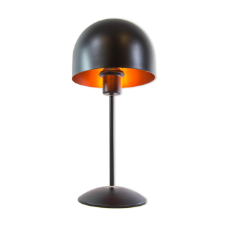 Vintage Dutch designer black mushroom lamp from the 80s