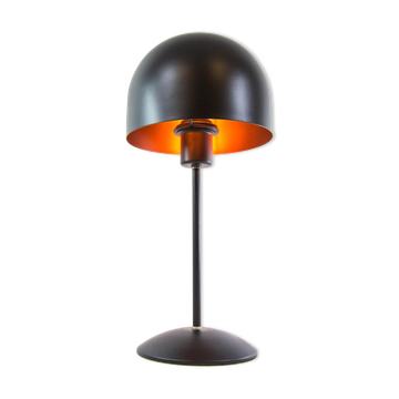 Vintage Dutch designer black mushroom lamp from the 80s
