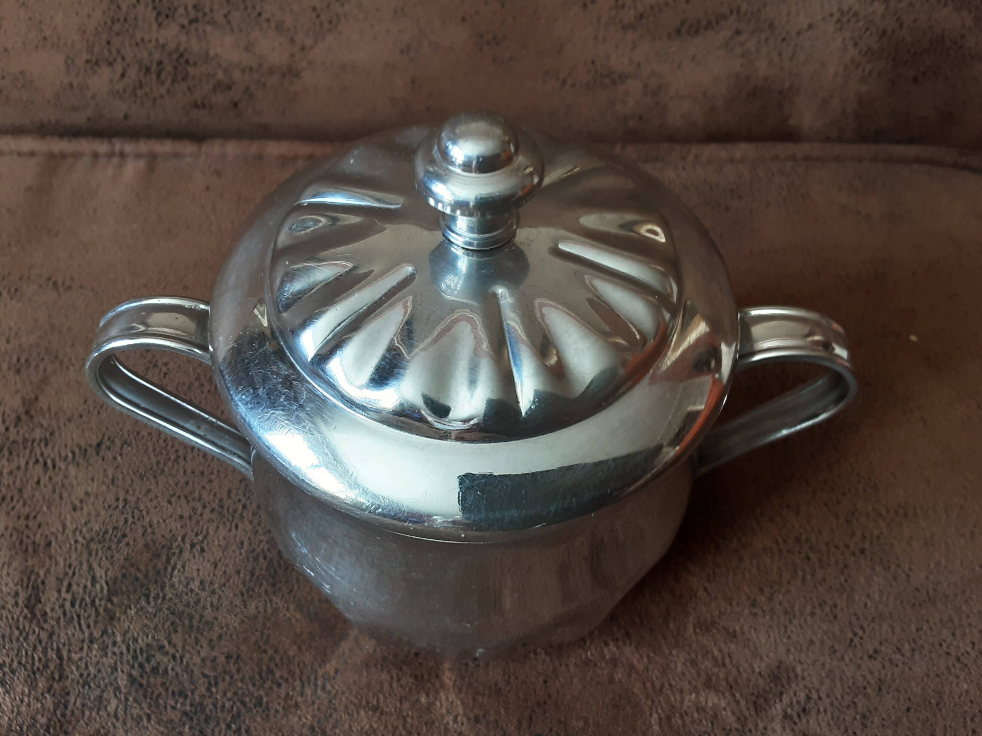 Sucrier  inox vintage
