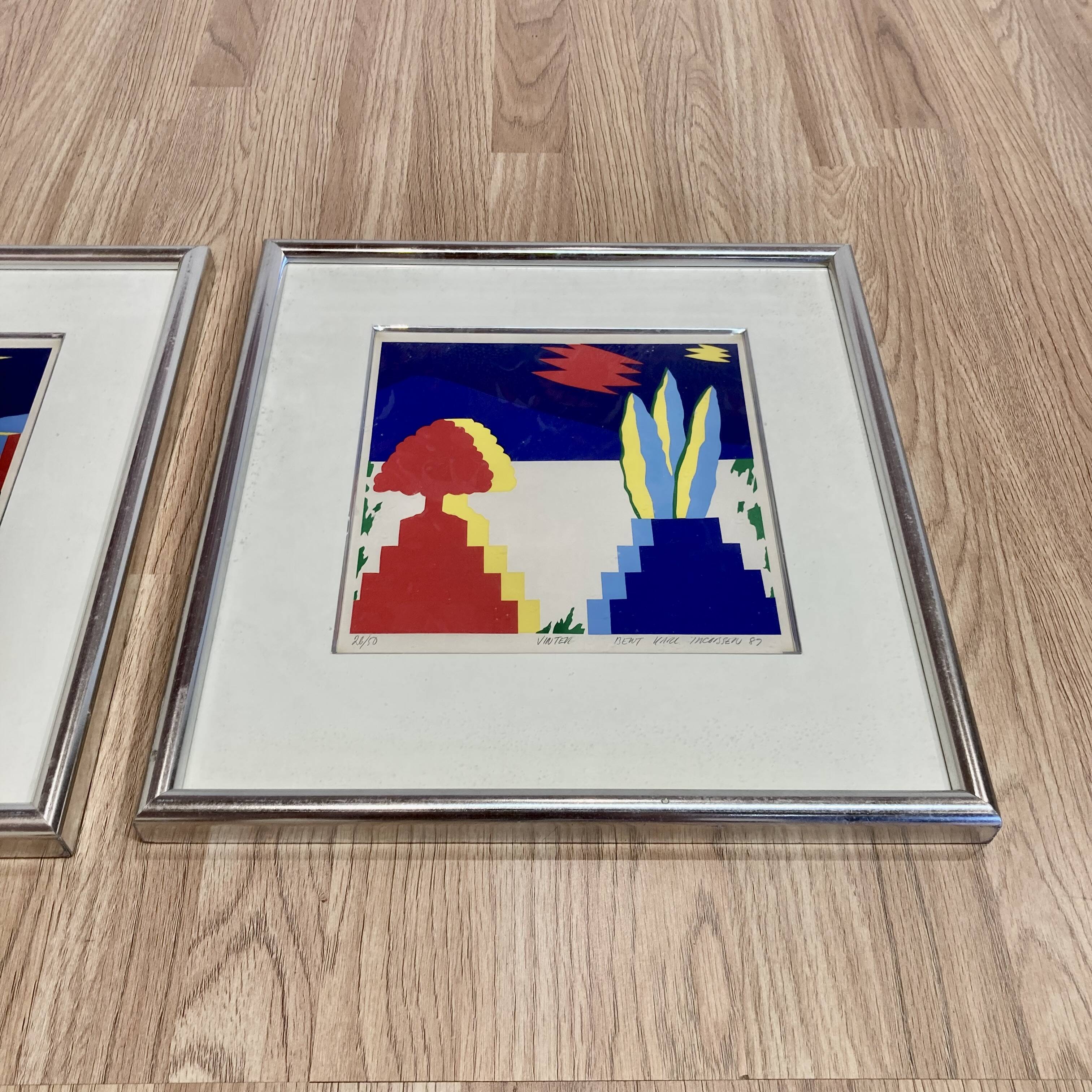 Pair of lithographs "BENT KARL JAKOBSEN".