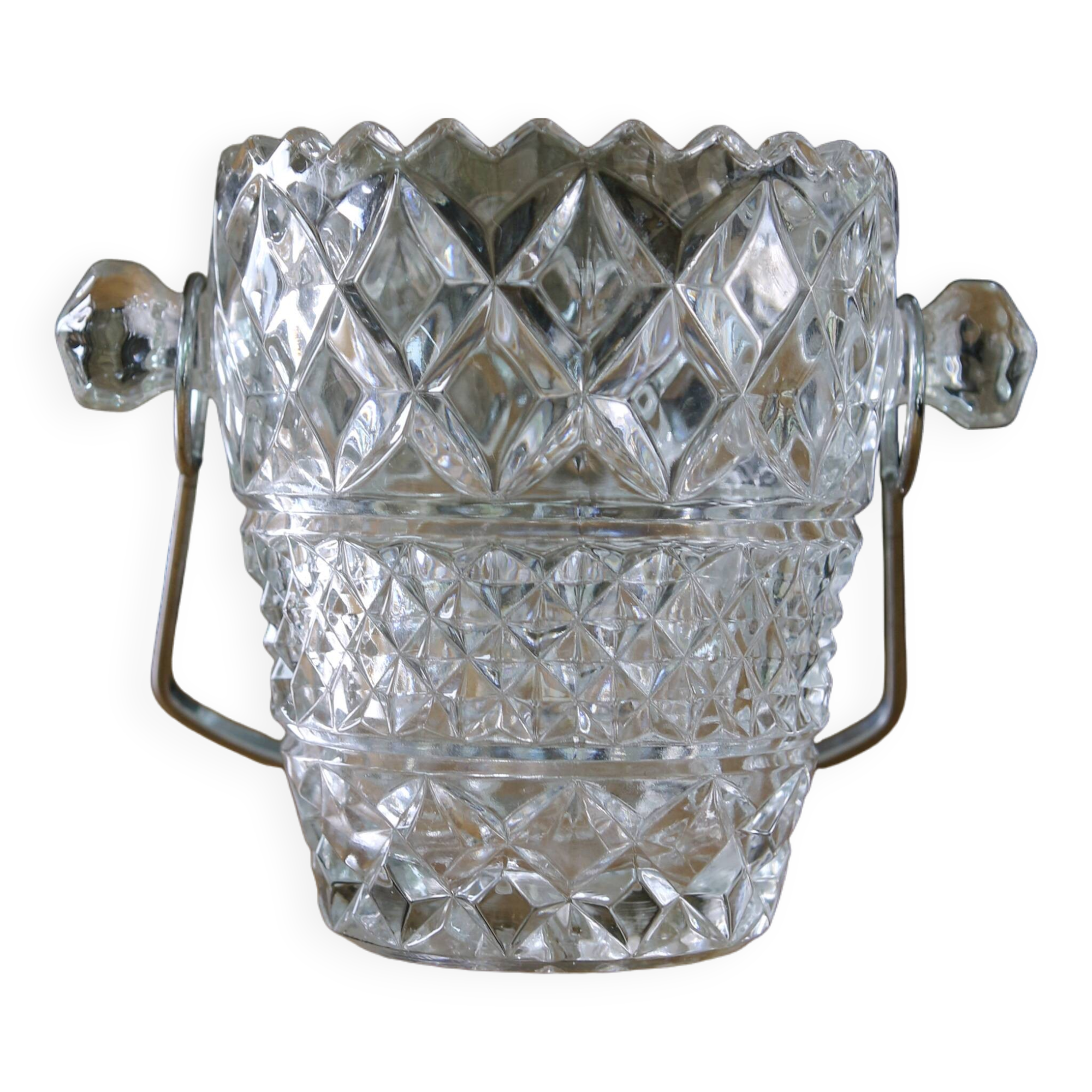 Vintage Glass Ice Bucket