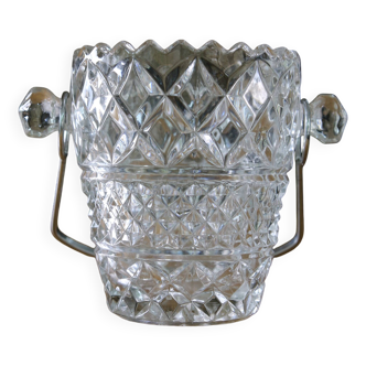 Vintage Glass Ice Bucket