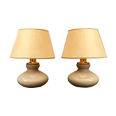 Paire de lampes en verre et laiton de Murano par VeArt Italia années 1950